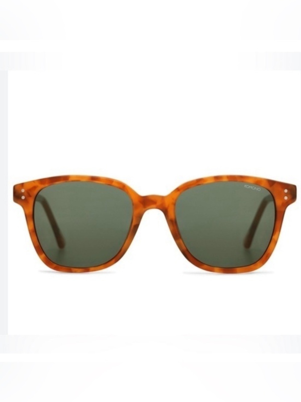 Komono Amber Tortoiseshell Sunglasses The Renee NEW with Green Lenses